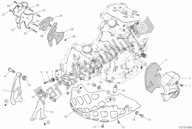Wszystkie części do 34b - Owiewka Ducati Multistrada 1260 Enduro Thailand 2019